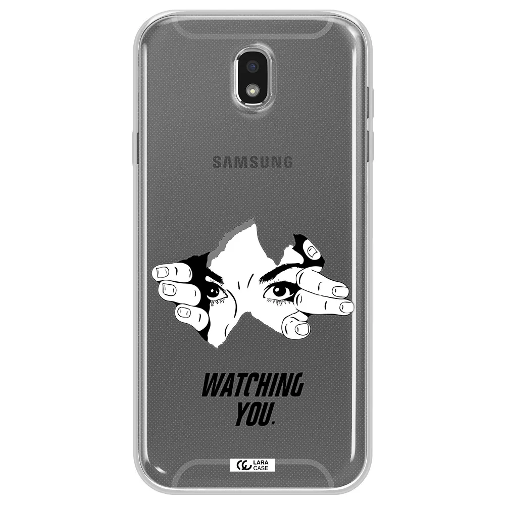 a hand with a hole in the wall Samsung J7 Pro Clear TPU Case