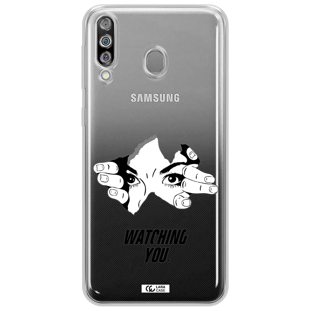 a hand with a hole in the wall Samsung M30 Clear TPU Case