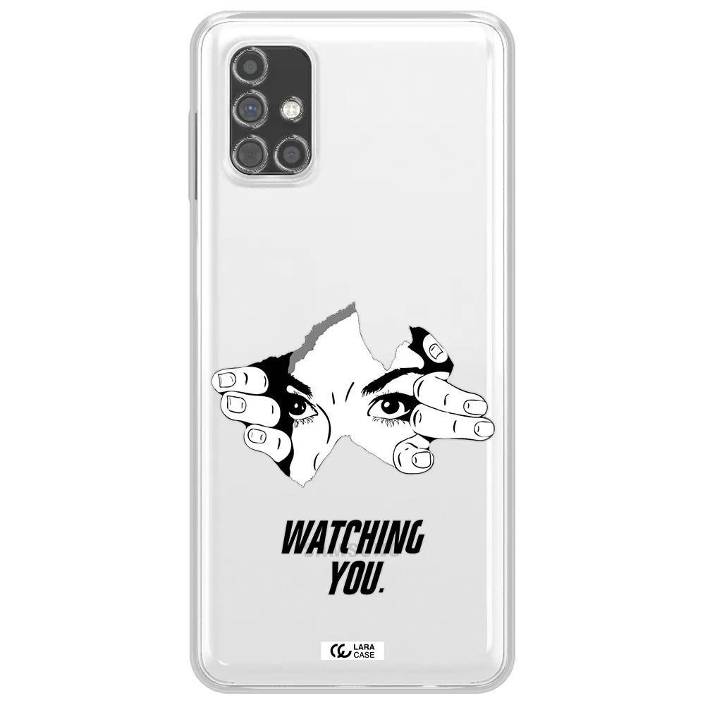 a hand with a hole in the wall Samsung M31S Clear TPU Case