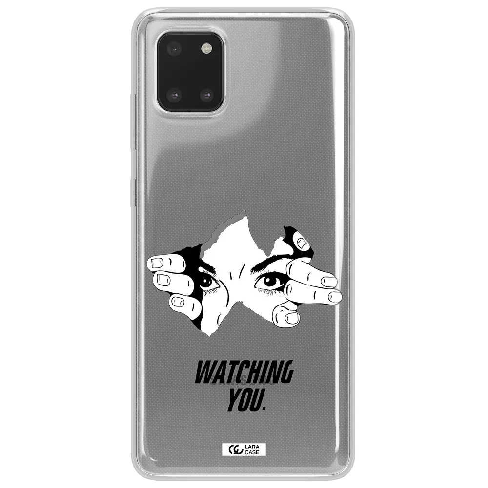 a hand with a hole in the wall Samsung Note 10 Lite Clear TPU Case