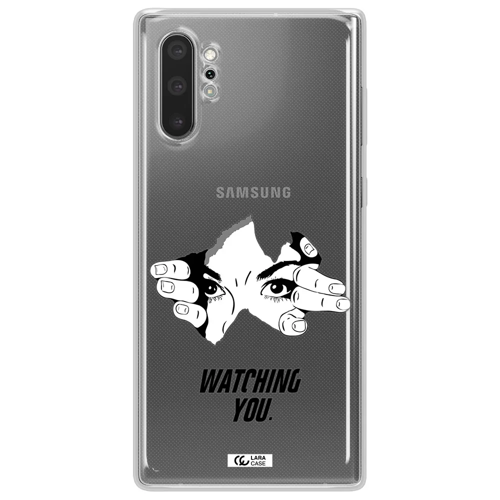 a hand with a hole in the wall Samsung Note 10 Plus Clear TPU Case