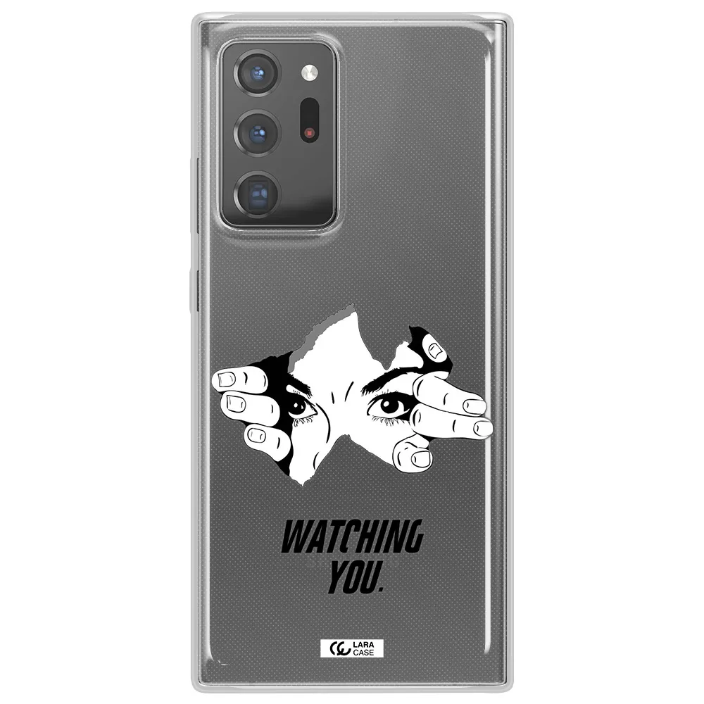 a hand with a hole in the wall Samsung Note 20 Ultra Clear TPU Case