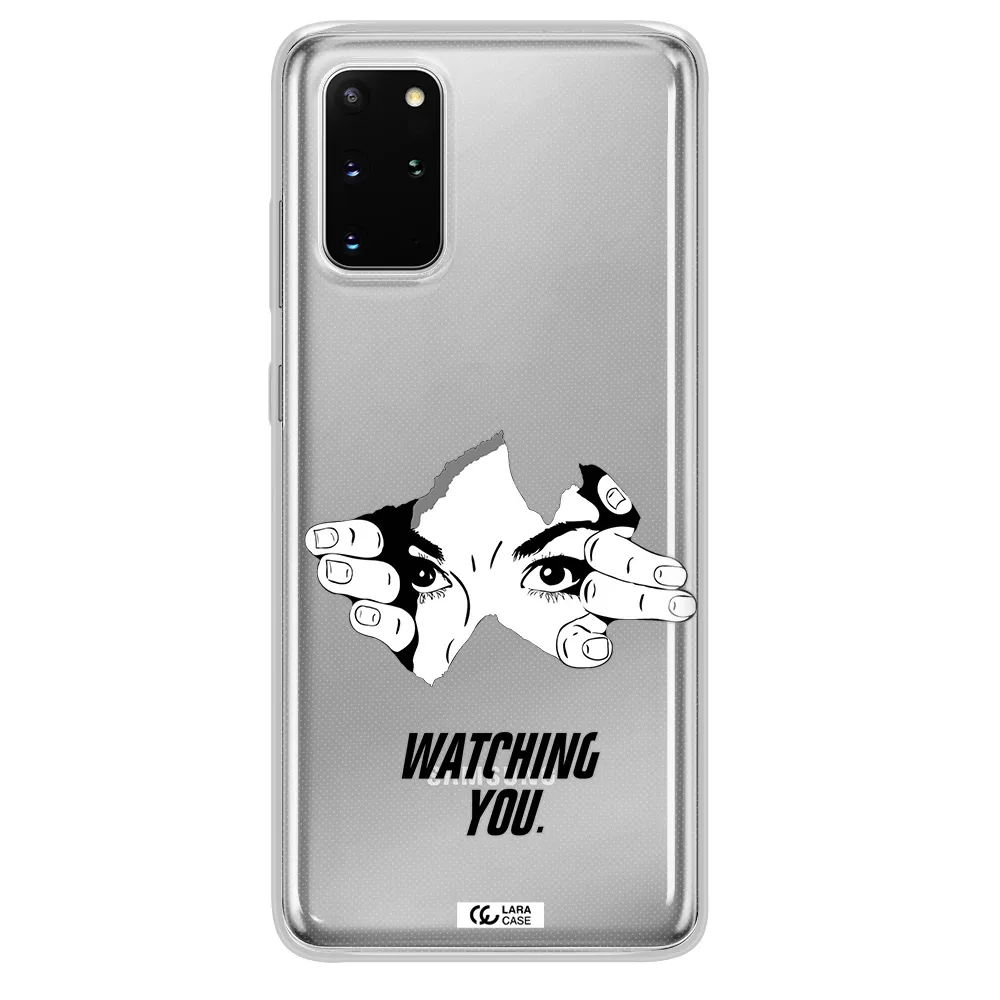 a hand with a hole in the wall Samsung S 20 Plus Clear TPU Case