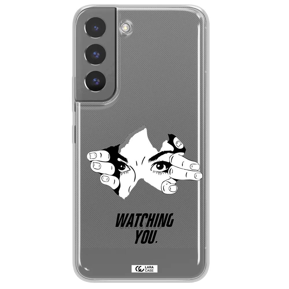 a hand with a hole in the wall Samsung S 22 Plus Clear TPU Case