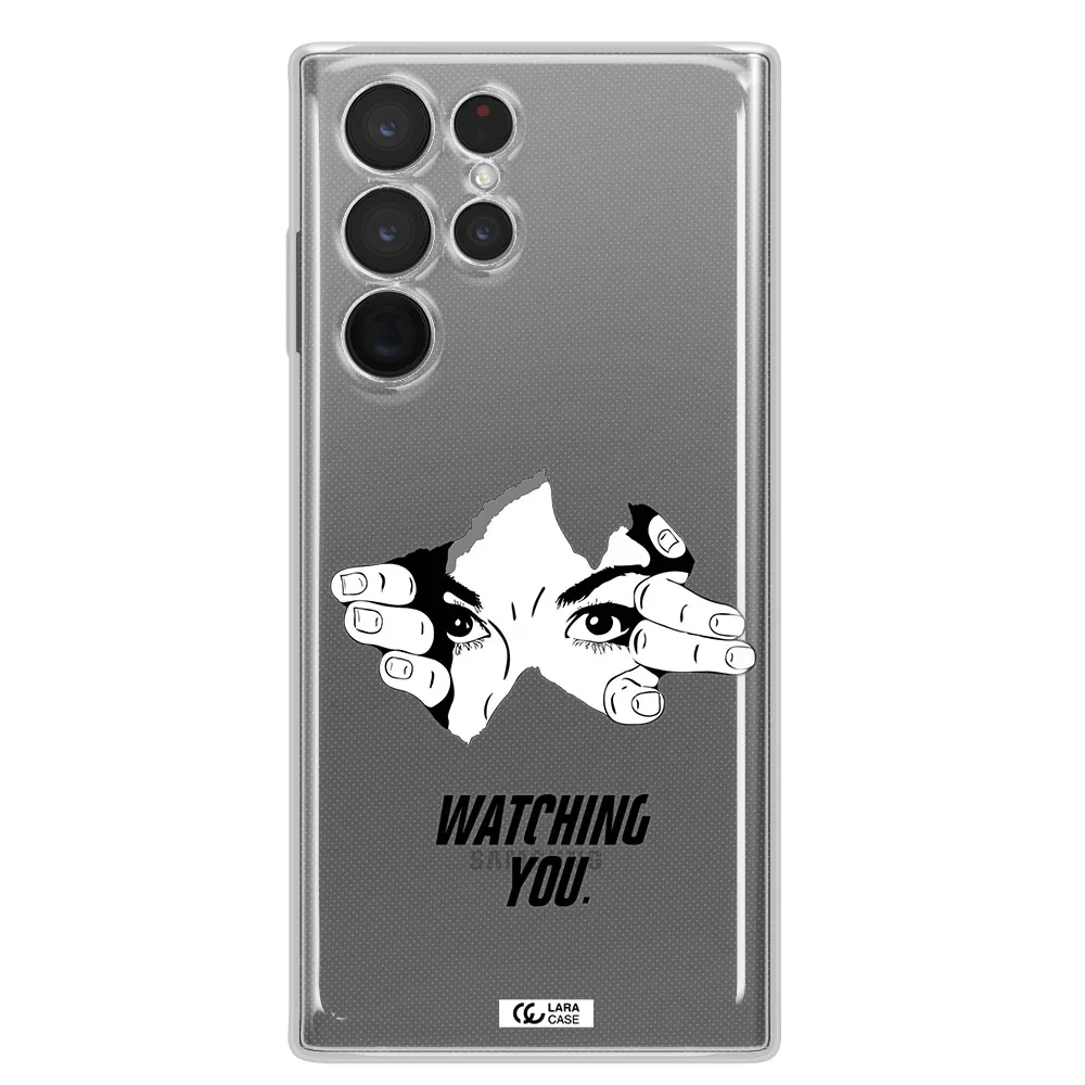 a hand with a hole in the wall Samsung S 22 Ultra Clear TPU Case