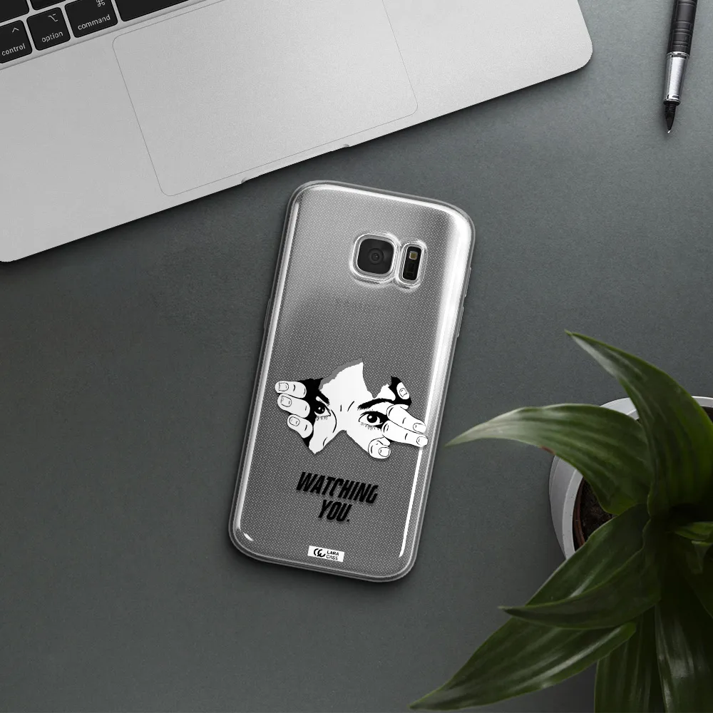 a hand with a hole in the wall Samsung S 7 Clear TPU Case