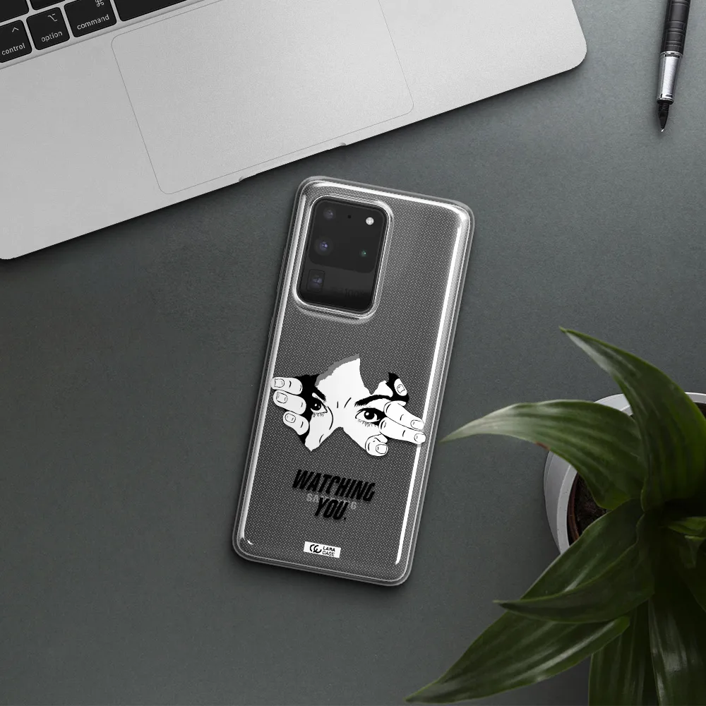 a hand with a hole in the wall Samsung S20 Ultra Clear TPU Case