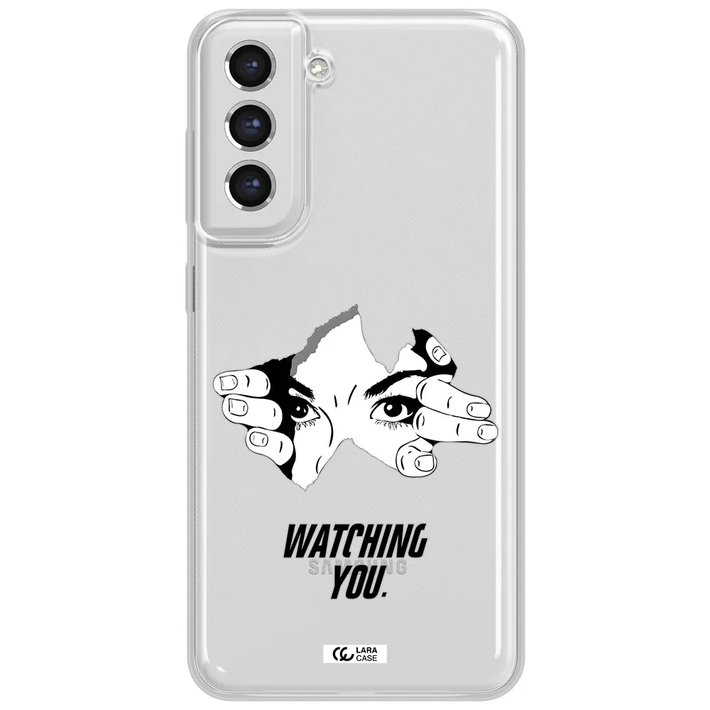 A Hand With A Hole In The Wall Samsung S21 Fe Clear Tpu Case