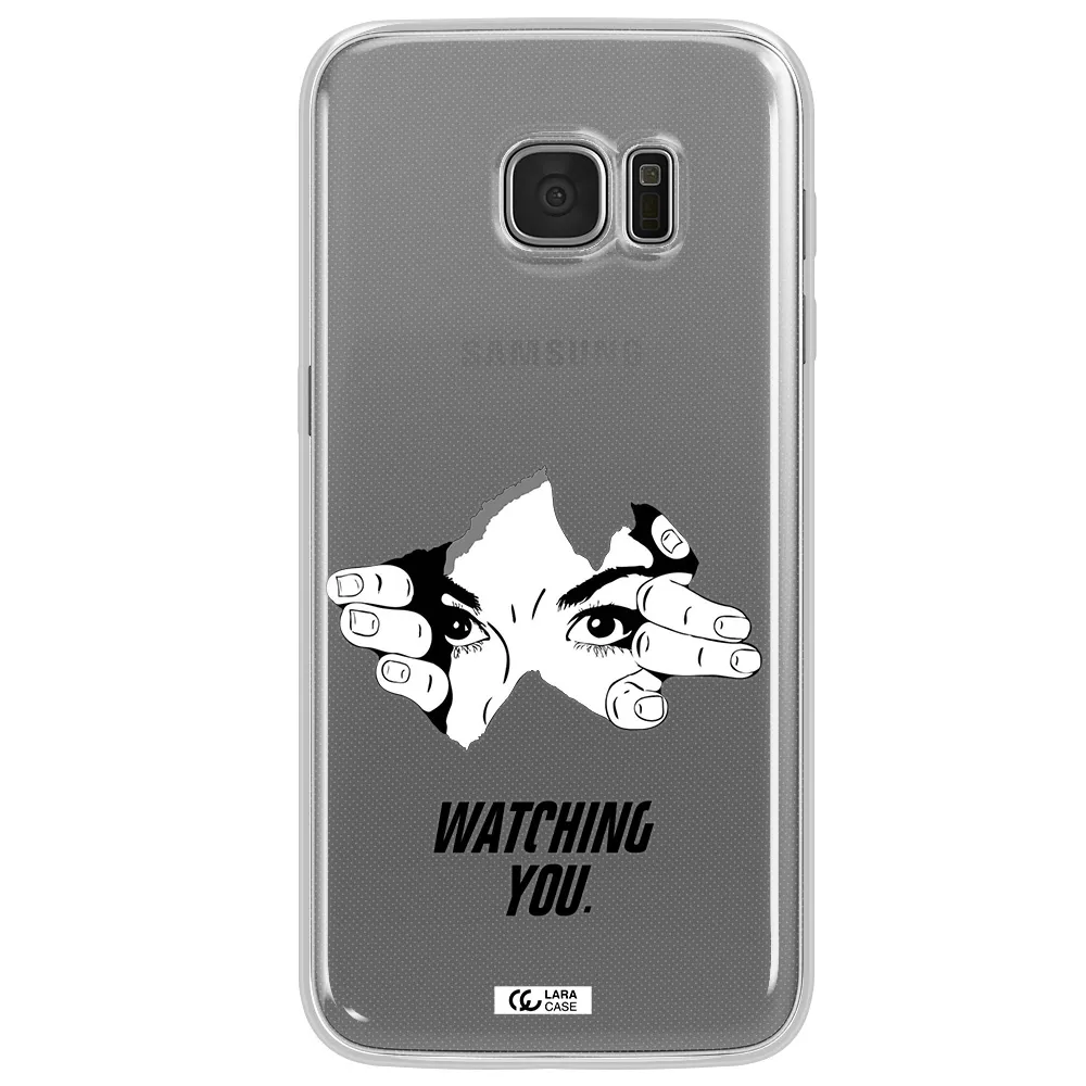 a hand with a hole in the wall Samsung S7 Edge Clear TPU Case