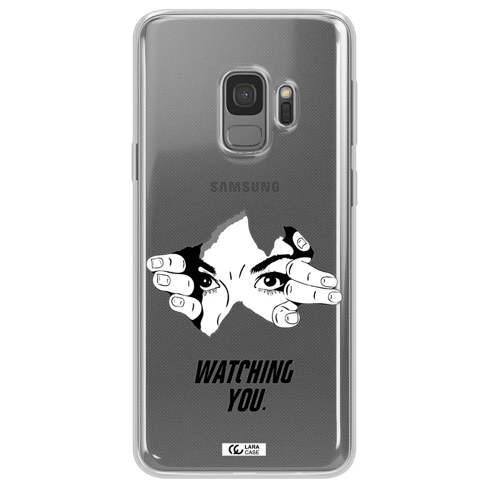 a hand with a hole in the wall Samsung S9 Clear TPU Case