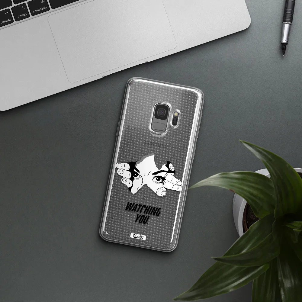 a hand with a hole in the wall Samsung S9 Clear TPU Case