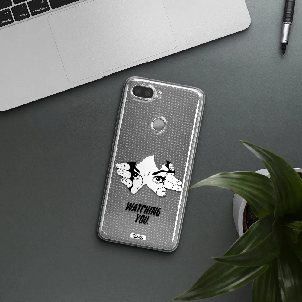 a hand with a hole in the wall Xiaomi Mi 8 Lite Clear TPU Case