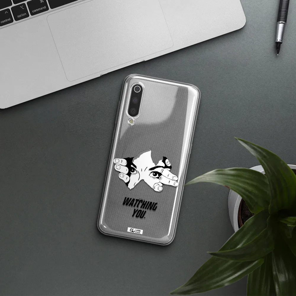 a hand with a hole in the wall Xiaomi Mi 9 Clear TPU Case