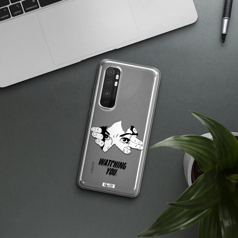 a hand with a hole in the wall Xiaomi Mi Note 10 Lite Clear TPU Case