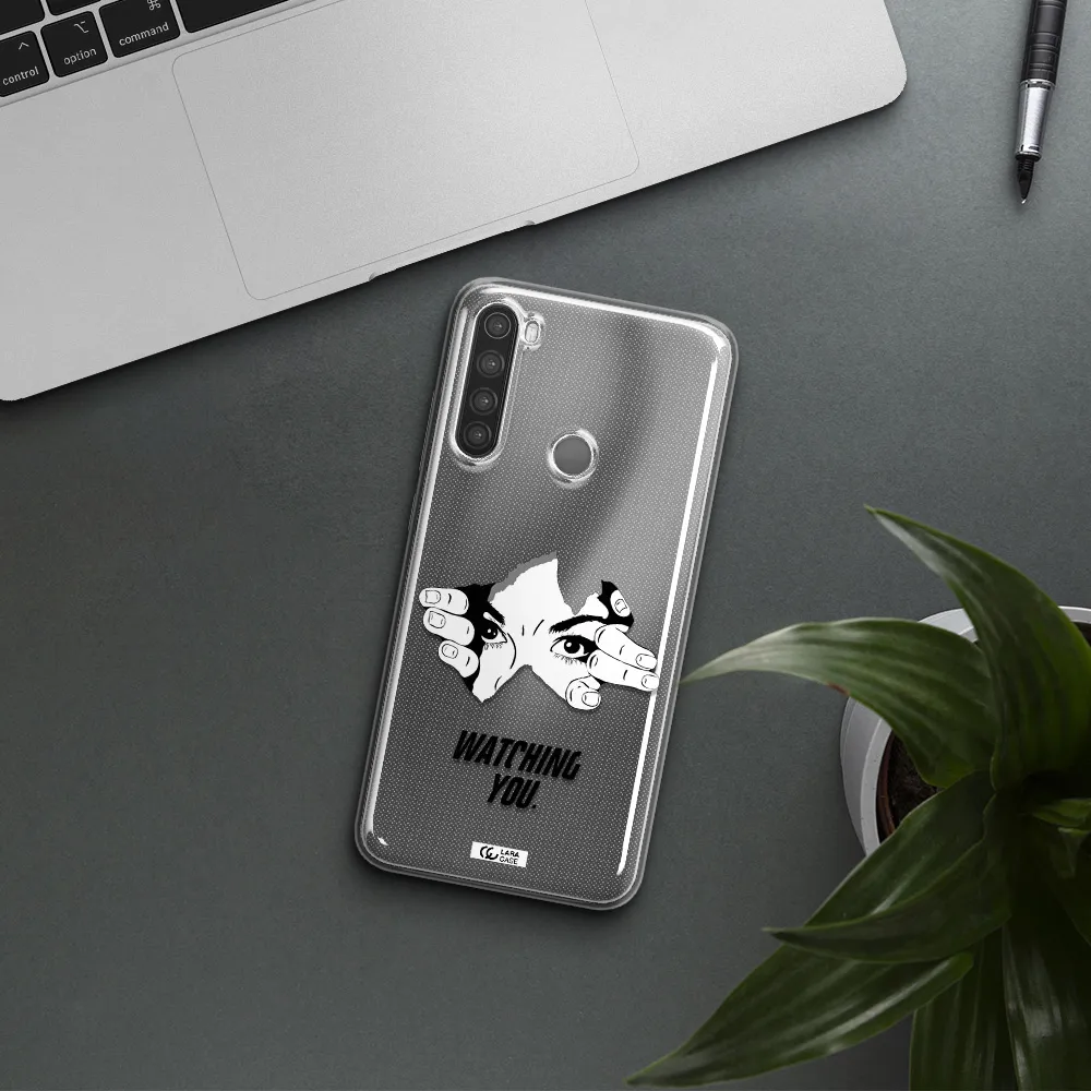 a hand with a hole in the wall Xiaomi Note 8 Clear TPU Case