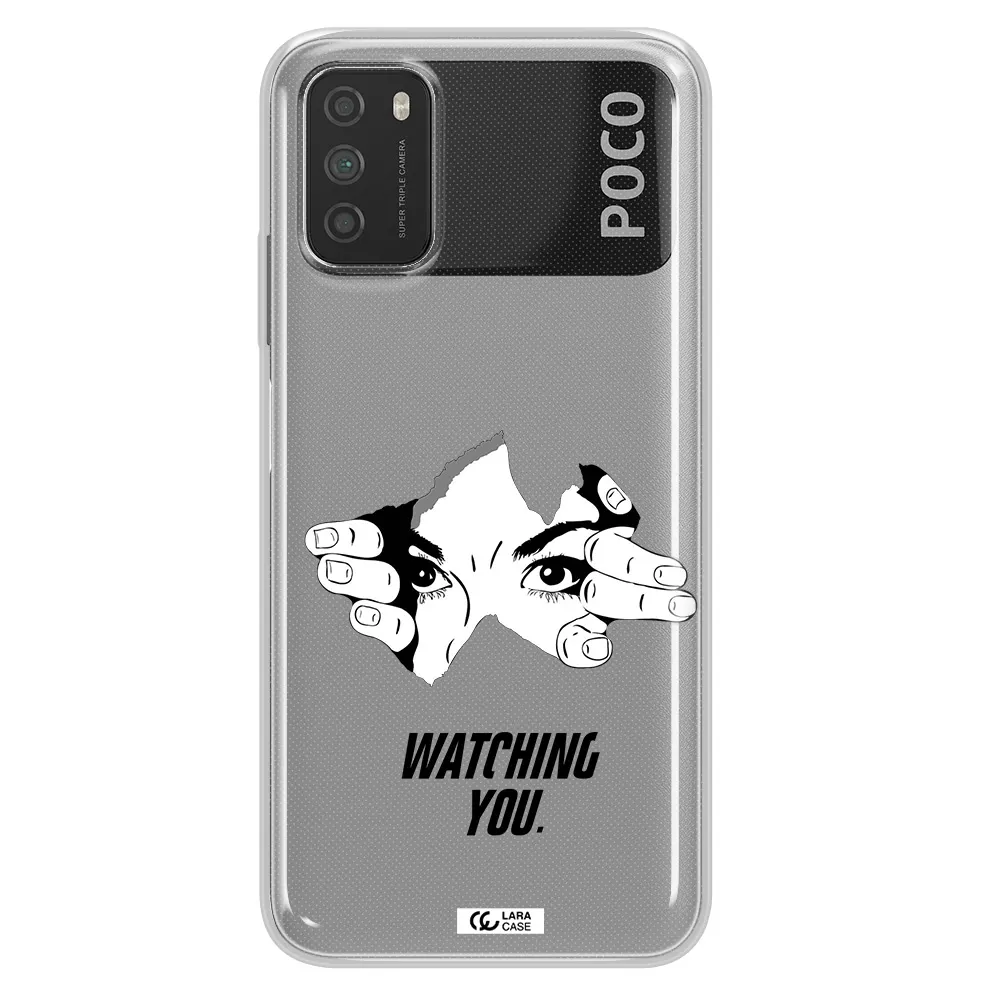 a hand with a hole in the wall Xiaomi Poco M3 Clear TPU Case