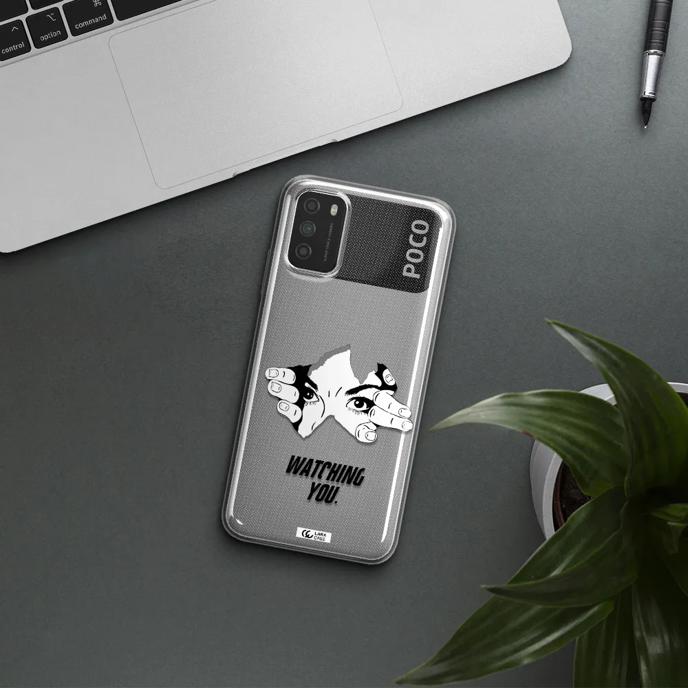 a hand with a hole in the wall Xiaomi Poco M3 Clear TPU Case