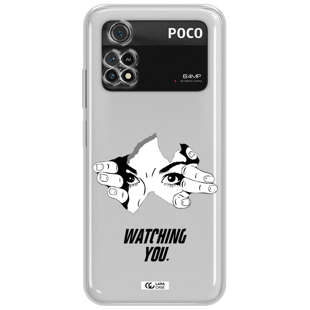 A Hand With A Hole In The Wall Xiaomi Poco M4 Pro 4G Clear Tpu Case