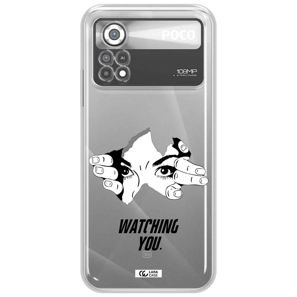 a hand with a hole in the wall Xiaomi Poco X4 Pro Clear TPU Case