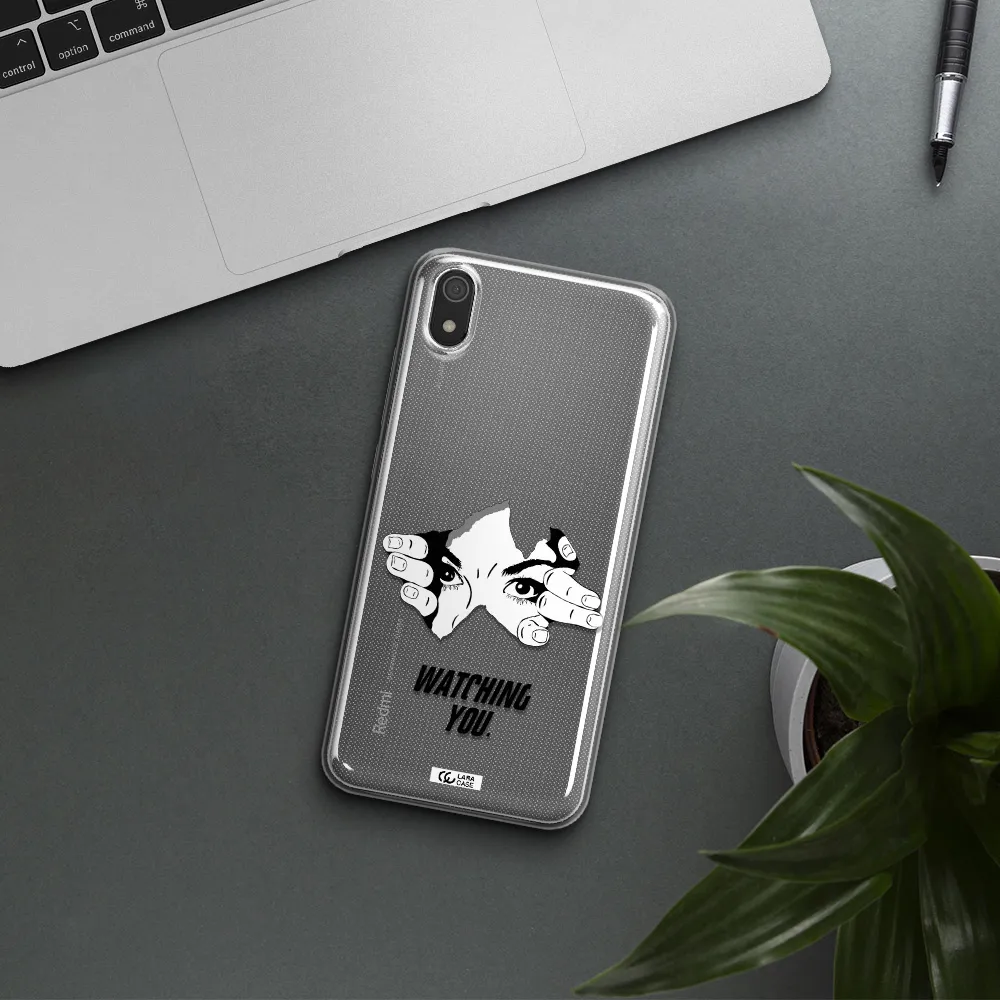 a hand with a hole in the wall Xiaomi Redmi 7A Clear TPU Case