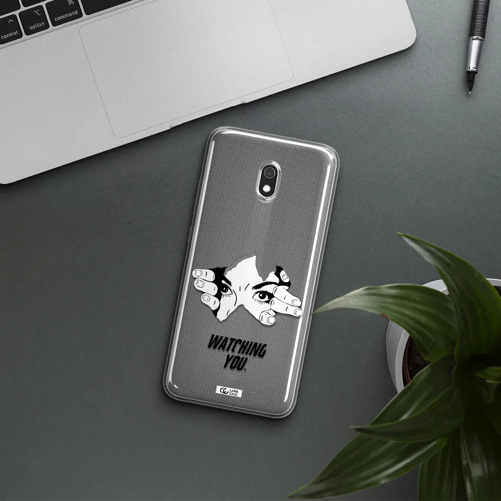 a hand with a hole in the wall Xiaomi Redmi 8A Clear TPU Case