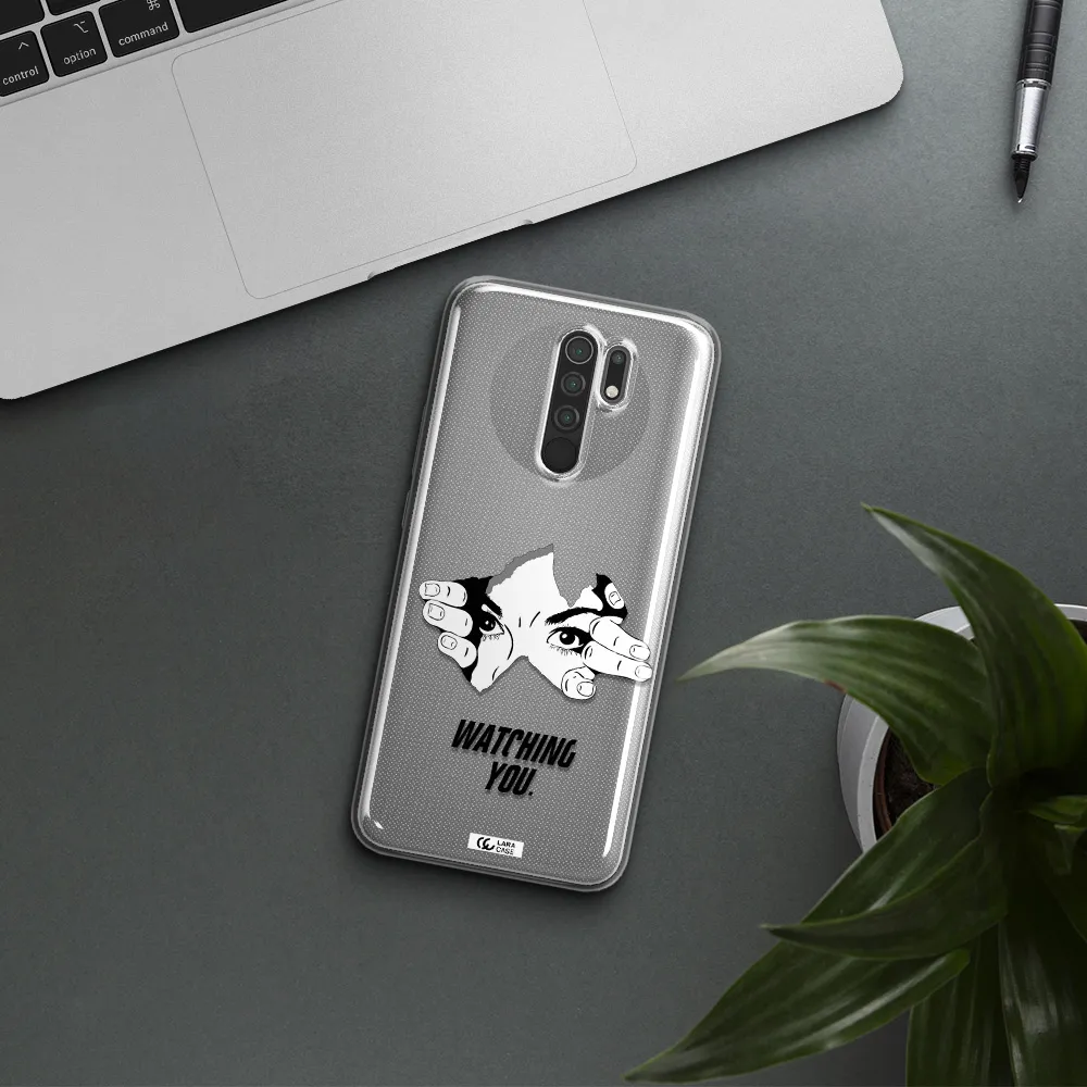 a hand with a hole in the wall Xiaomi Redmi 9 Clear TPU Case