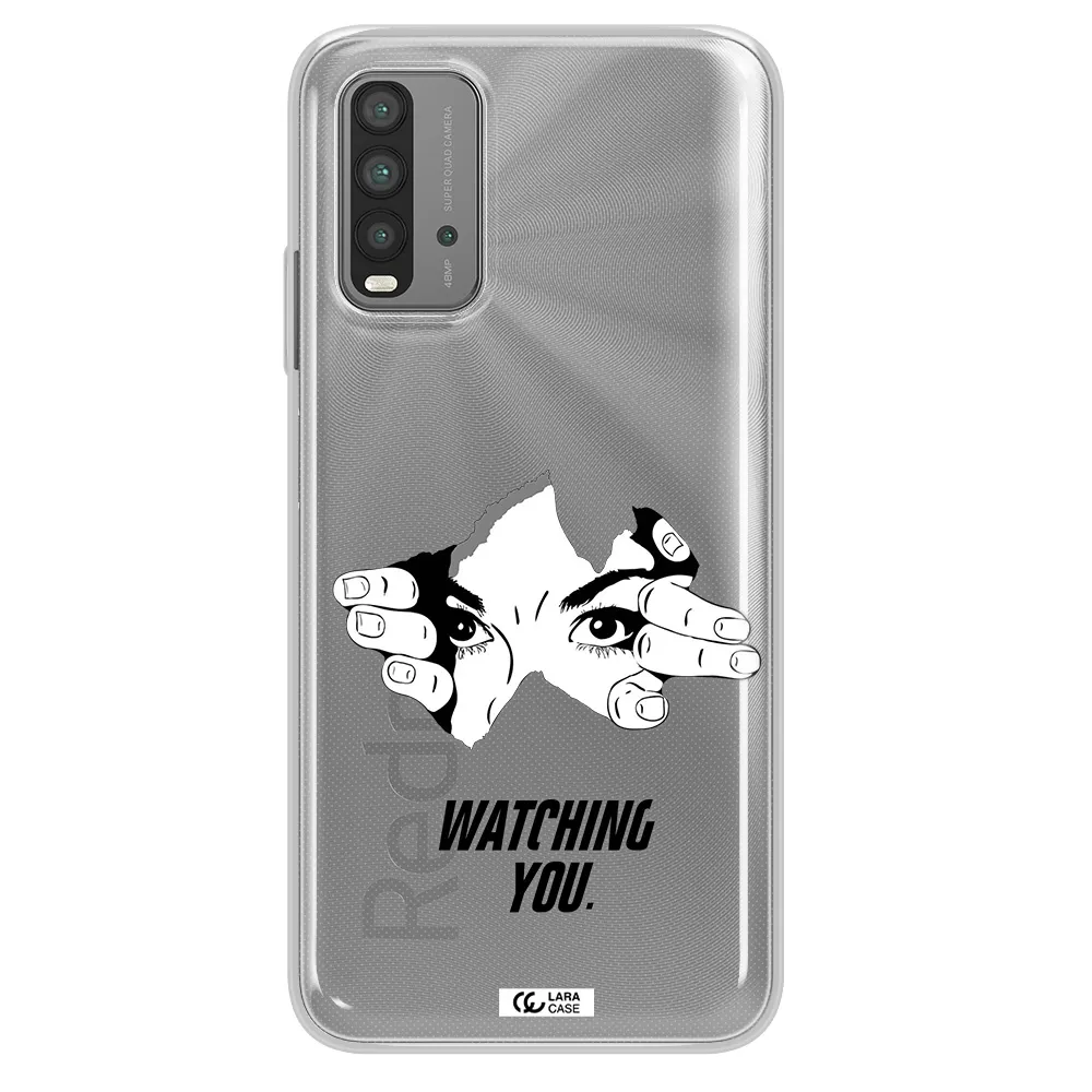 a hand with a hole in the wall Xiaomi Redmi 9T Clear TPU Case