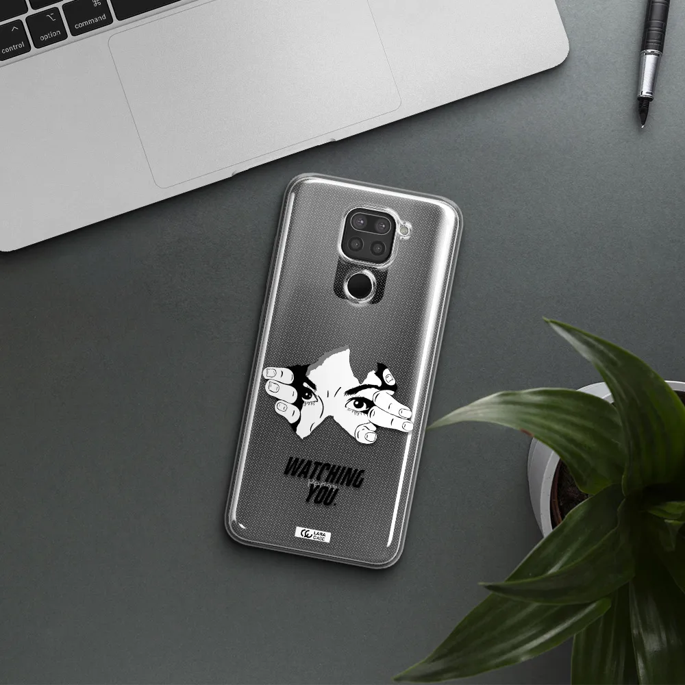 a hand with a hole in the wall Xiaomi Redmi Note 9 Clear TPU Case