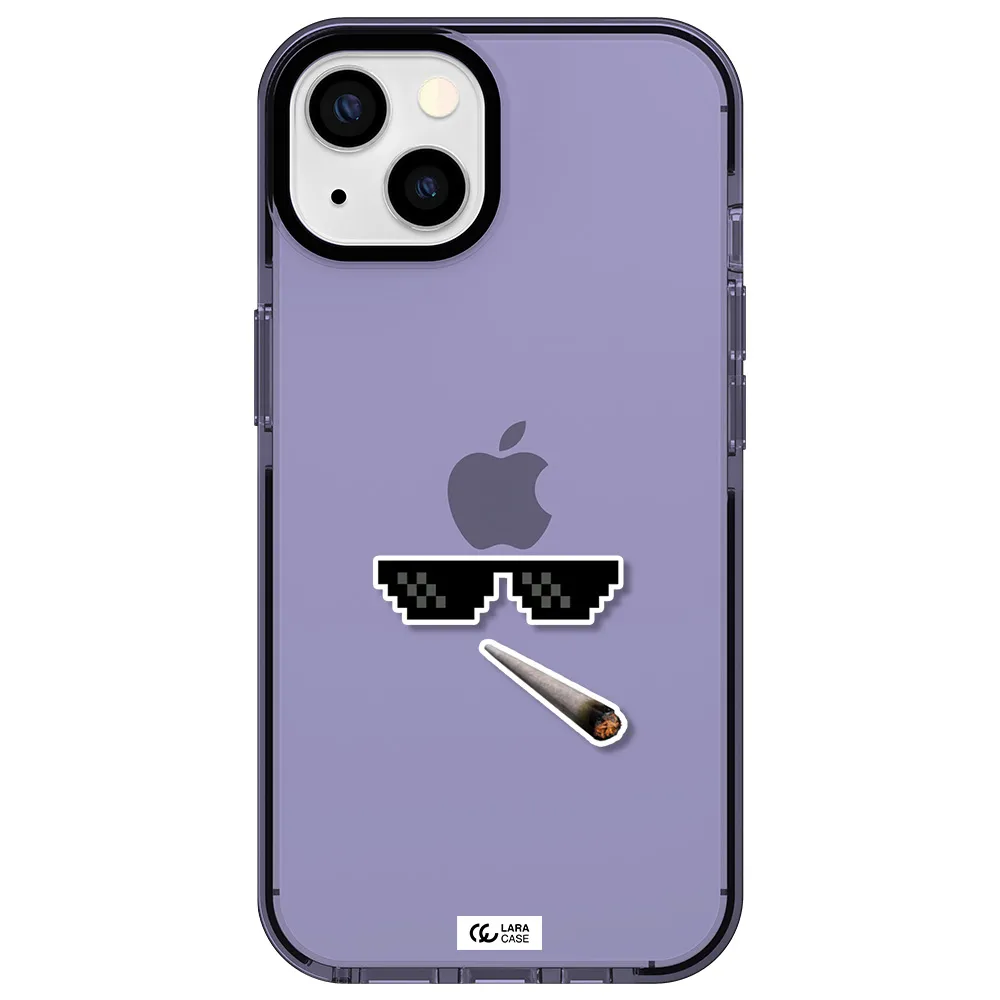 a cigarette and sunglasses Apple iPhone 13 impact Lilac Case