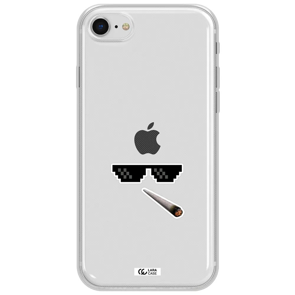 A Cigarette And Sunglasses Apple Iphone Se 2020 Clear Tpu Case