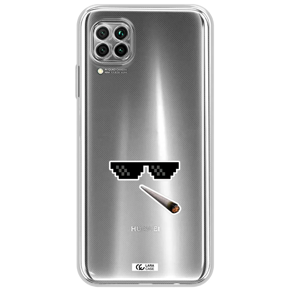 A Cigarette And Sunglasses Huawei Nova 7I Clear Tpu Case