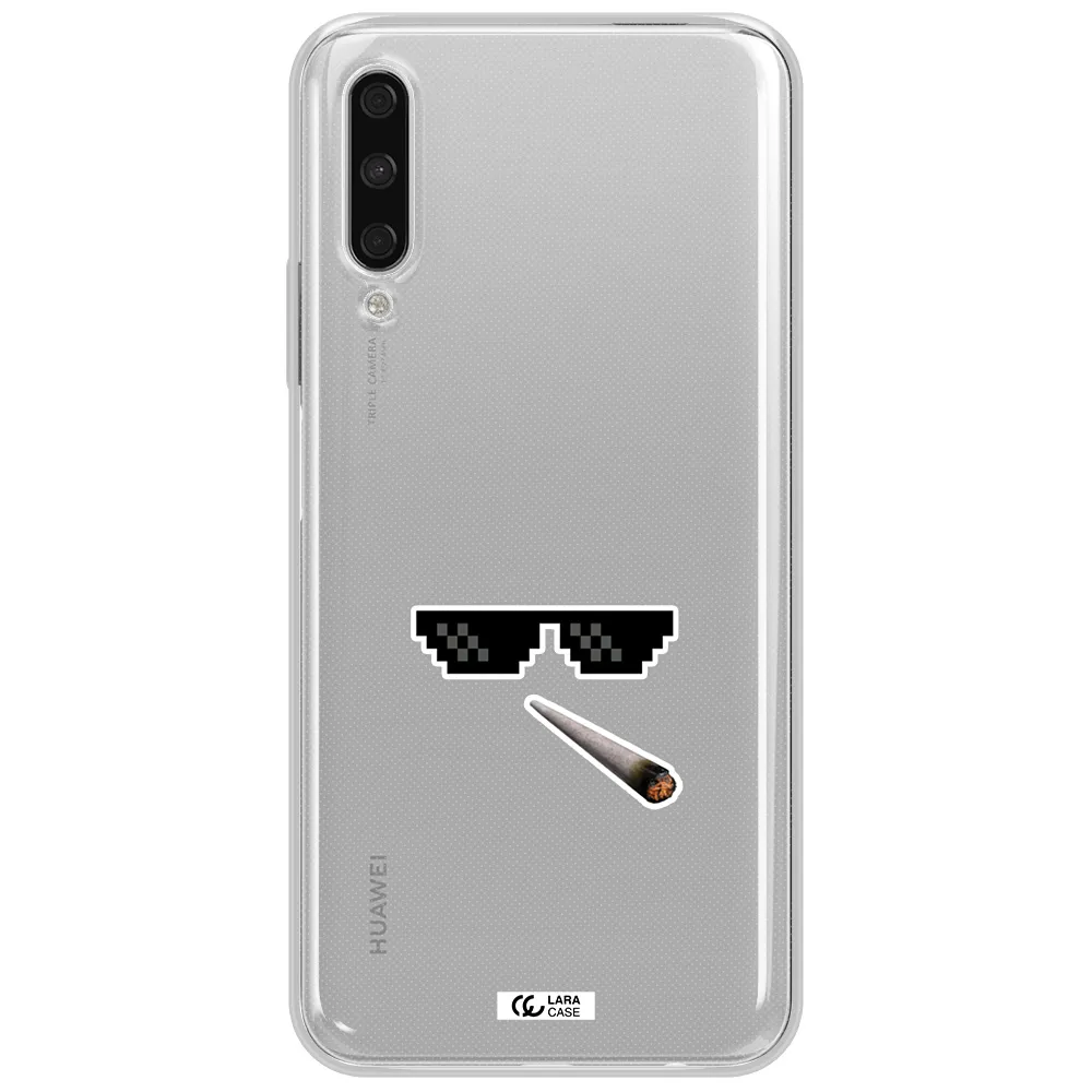 A Cigarette And Sunglasses Huawei Y9S Clear Tpu Case