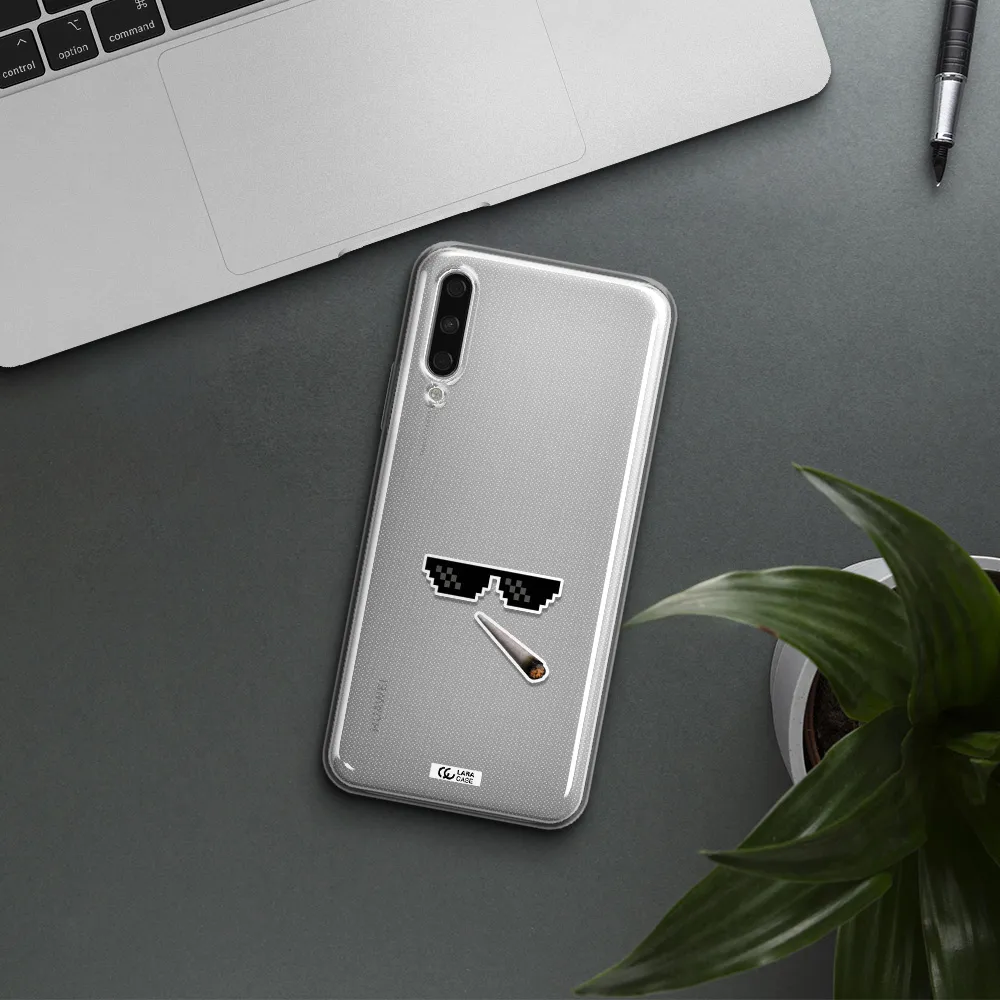A Cigarette And Sunglasses Huawei Y9S Clear Tpu Case