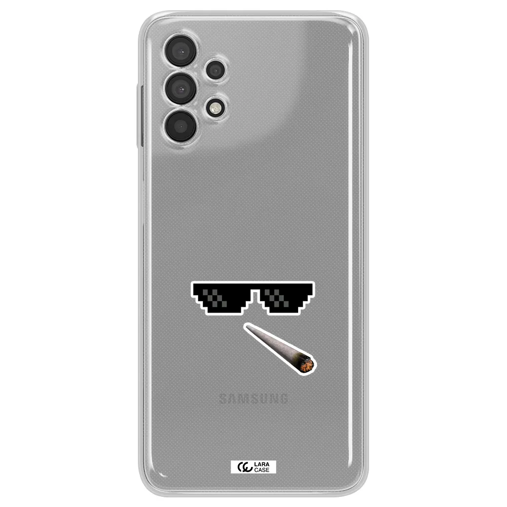 A Cigarette And Sunglasses Samsung A32 4G Clear Tpu Case
