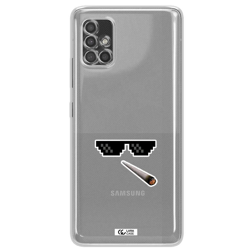 A Cigarette And Sunglasses Samsung A40S Clear Tpu Case