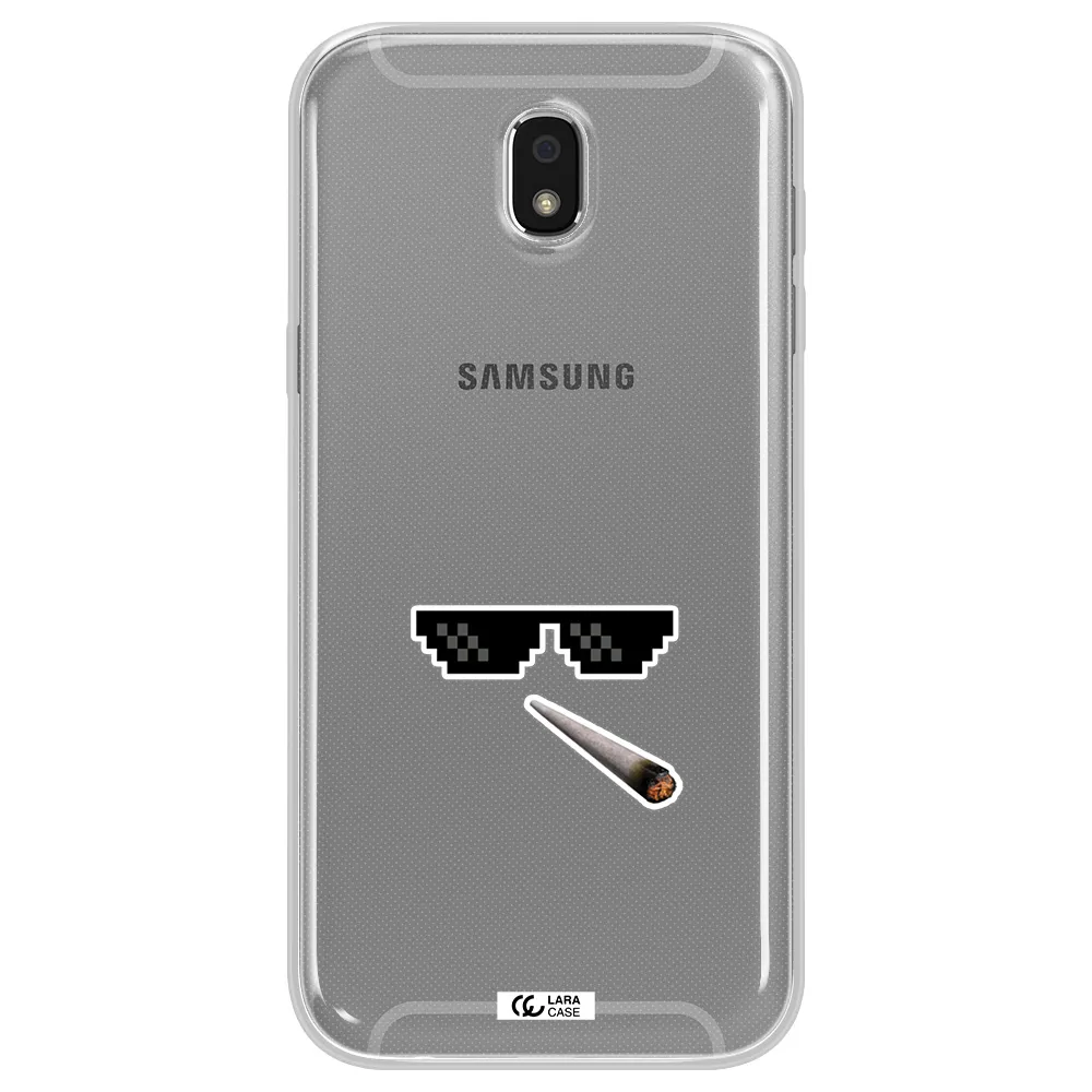 a cigarette and sunglasses Samsung J5 2017 Clear TPU Case