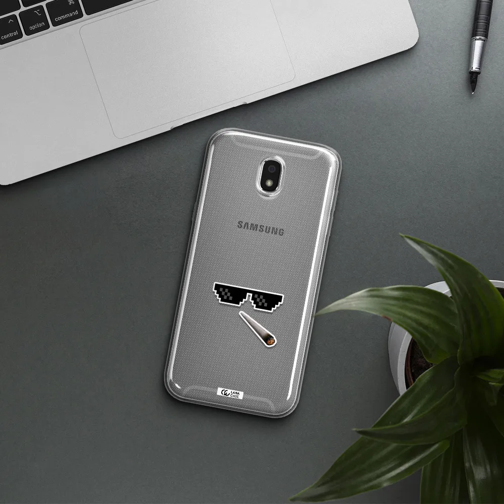 a cigarette and sunglasses Samsung J5 2017 Clear TPU Case