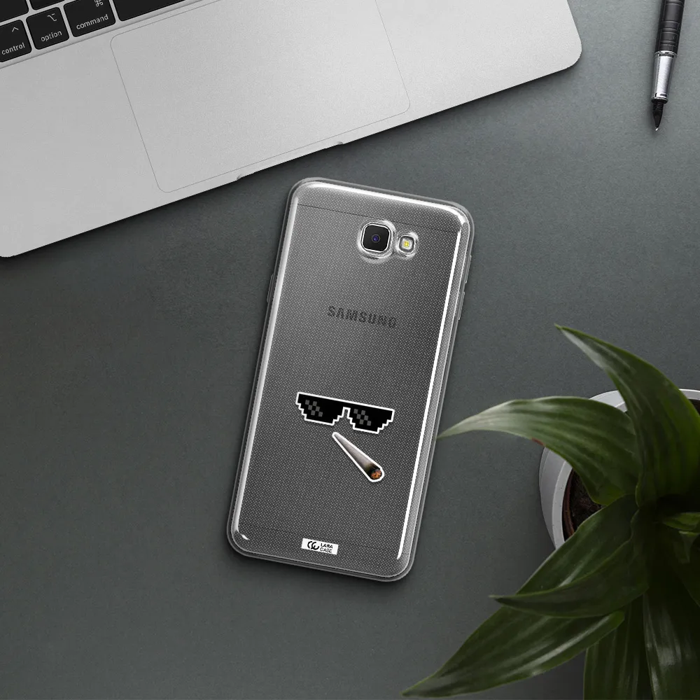 a cigarette and sunglasses Samsung J5 Prime Clear TPU Case