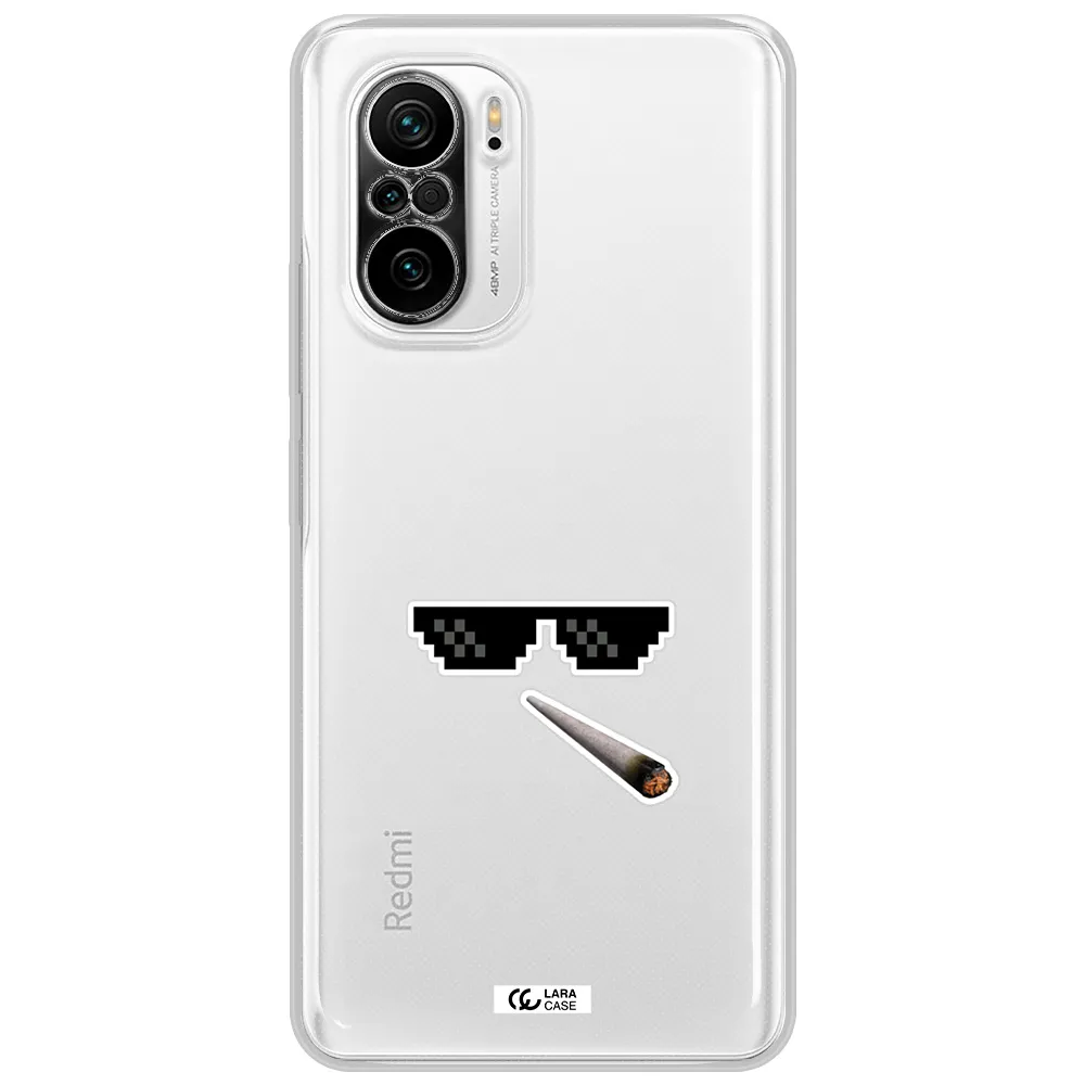 A Cigarette And Sunglasses Xiaomi Poco F3 Clear Tpu Case