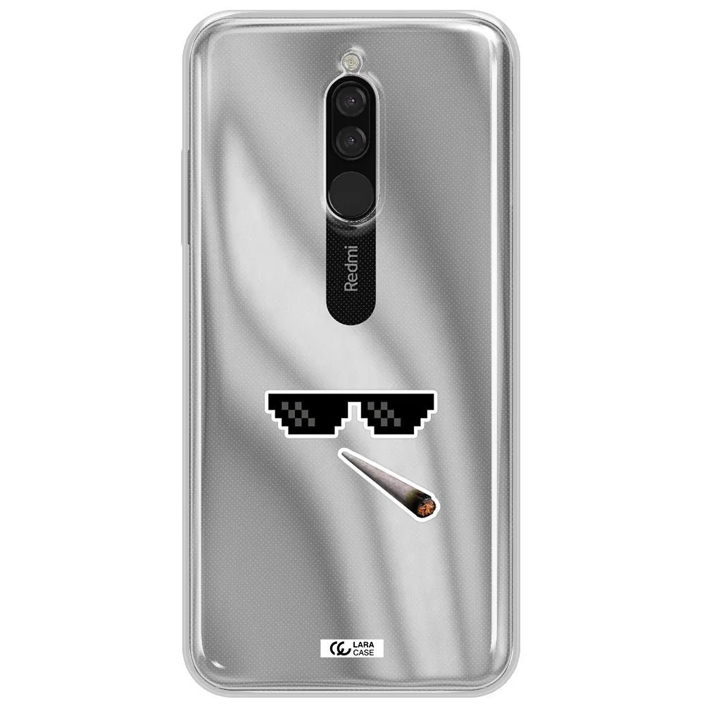 A Cigarette And Sunglasses Xiaomi Redmi 8 Clear Tpu Case