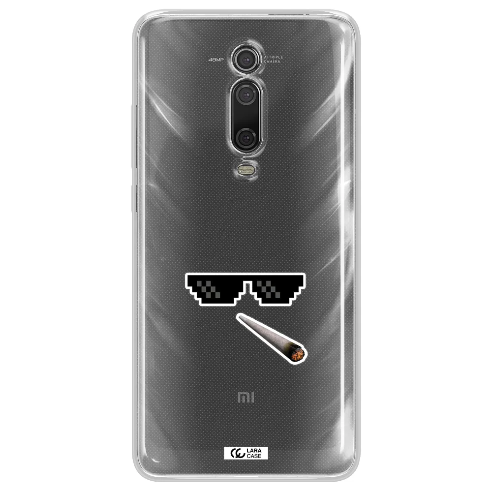 A Cigarette And Sunglasses Xiaomi Redmi K20 Clear Tpu Case