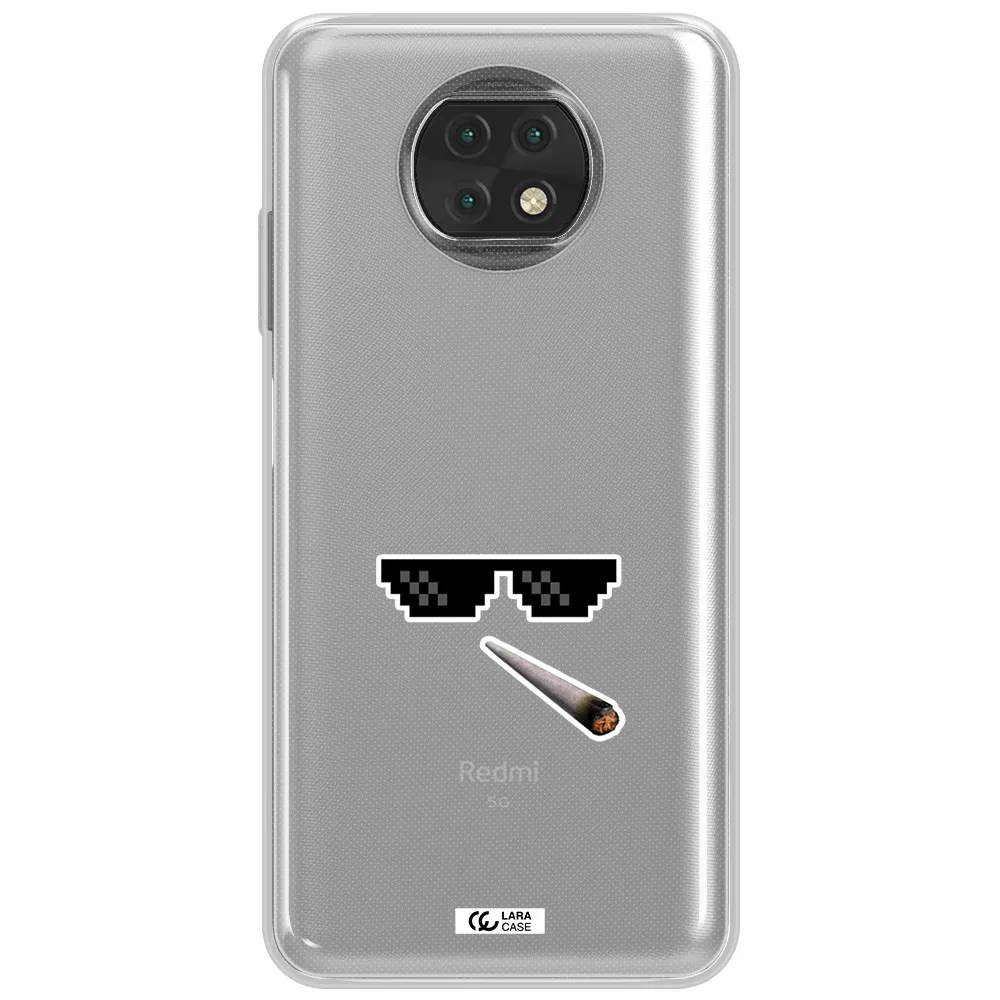 A Cigarette And Sunglasses Xiaomi Redmi Note 9T Clear Tpu Case