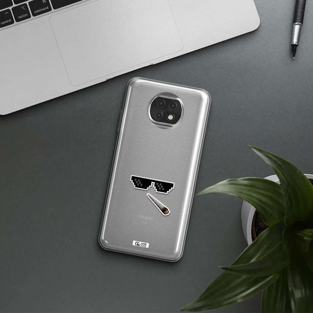 A Cigarette And Sunglasses Xiaomi Redmi Note 9T Clear Tpu Case