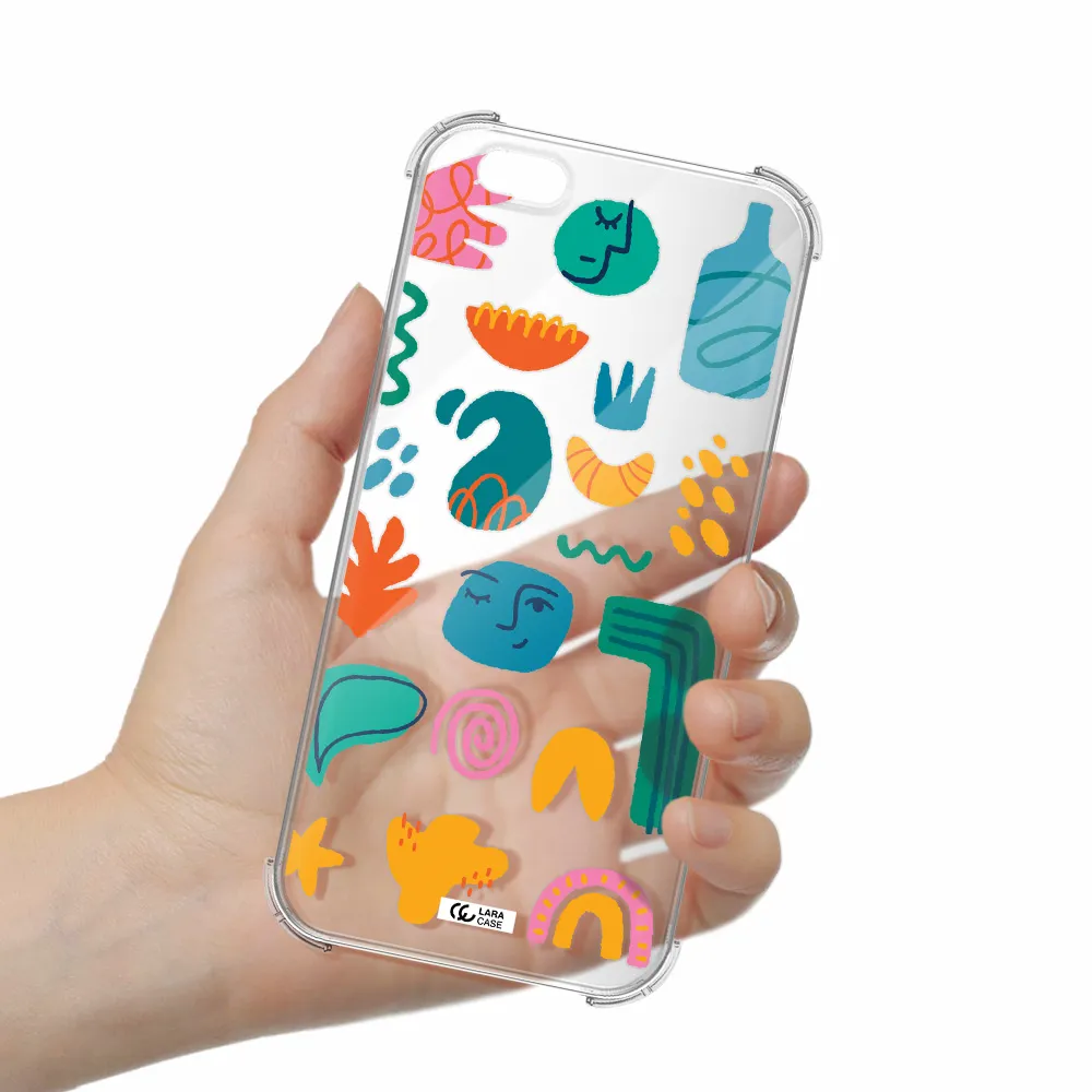 a collection of colorful shapes Apple iPhone 6 s plus Clear PC Case