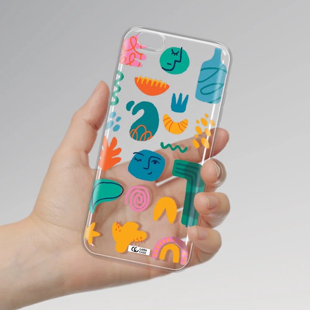 a collection of colorful shapes Apple iPhone 6 s plus Clear TPU Case