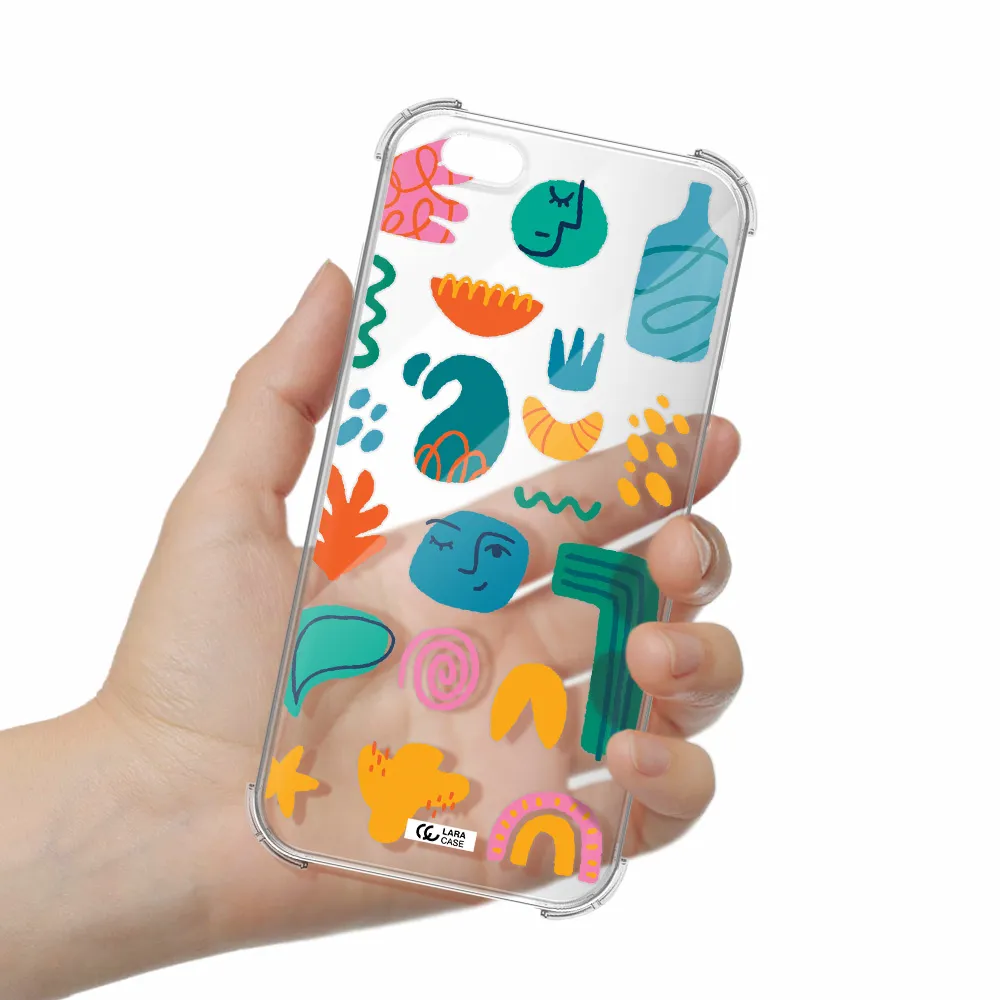 a collection of colorful shapes Apple iPhone 6S Clear PC Case