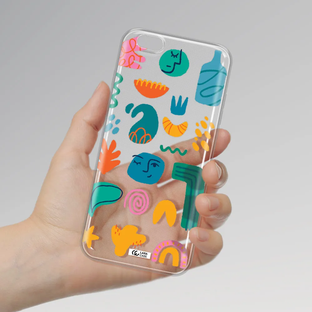 a collection of colorful shapes Apple iPhone 6S Clear TPU Case