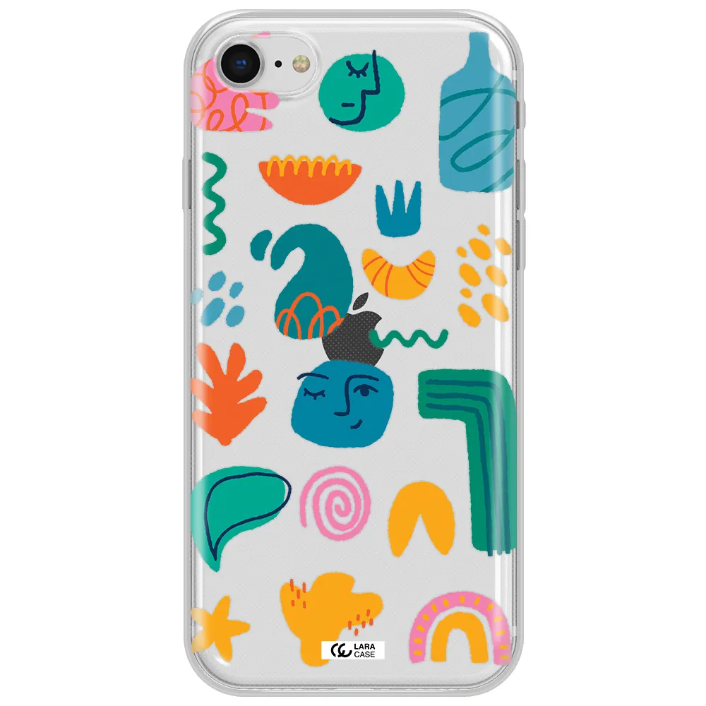 A Collection Of Colorful Shapes Apple Iphone Se 2020 Clear Tpu Case