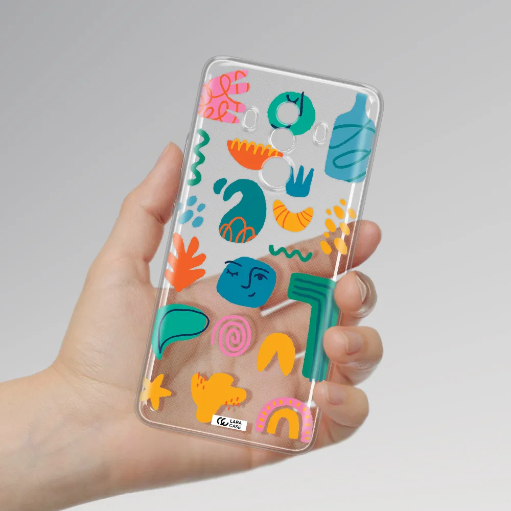 a collection of colorful shapes Huawei Mate 10 Clear TPU Case