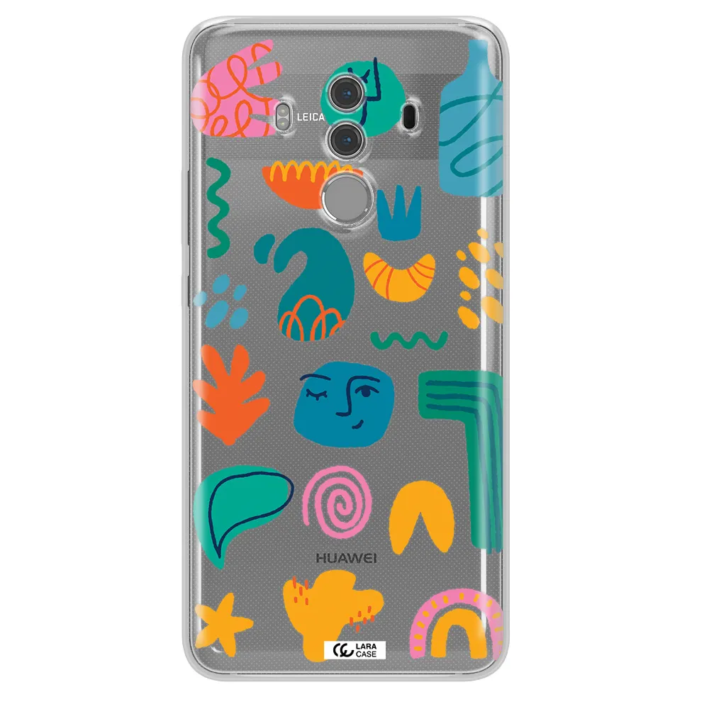 a collection of colorful shapes Huawei Mate 10 Pro Clear TPU Case